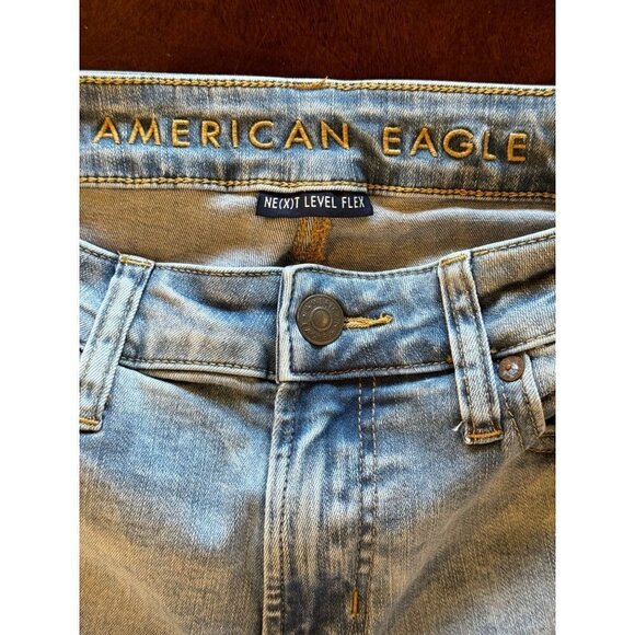 American‎ Eagle Mens Blue Light Wash Next Level Flex 5 Pocket Jeans Size 30 x 34 - Picture 7 of 10